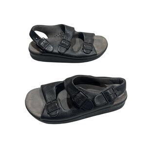 SAS Bravo Sandal Black Leather size 7.5  women's